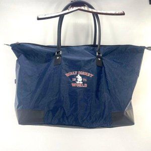 Disney World 1971 Mickey Blue Nylon Large Tote Bag
